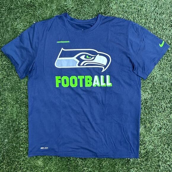 Nike Dri-Fit NFL On Field Apparel Seattle Seahawks Crew Neck Classic T Shirt XL - Picture 1 of 12